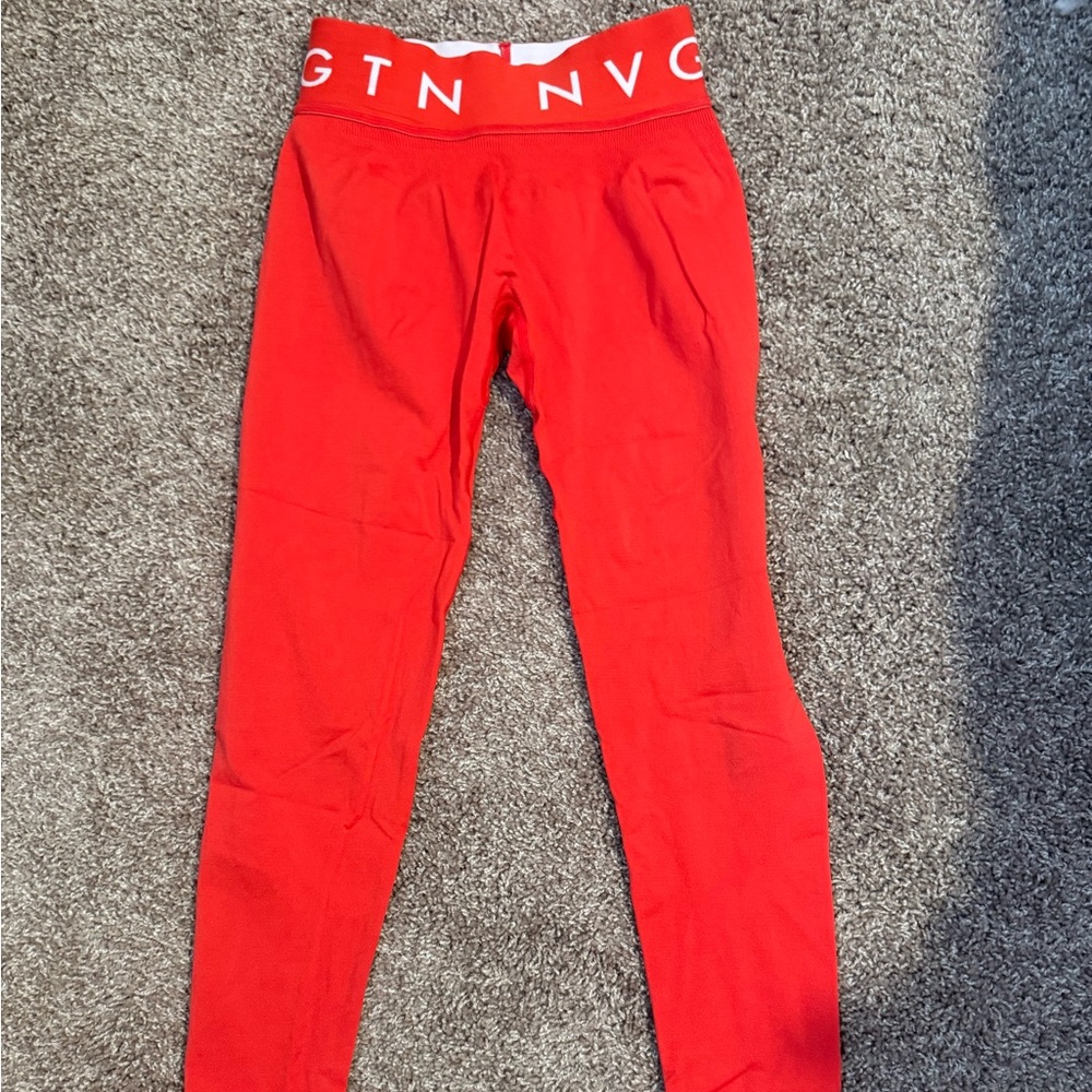 NVGTN red athletic seamless leggings